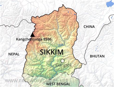 sikkim singam|India States Map High Resolution Stock Photography and Images .